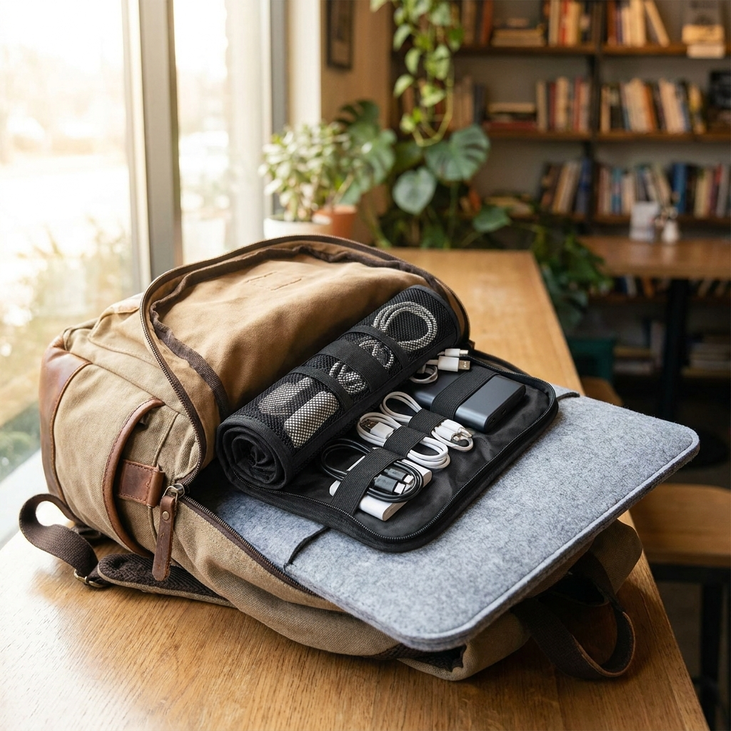 Reise-Organizer im Rucksack