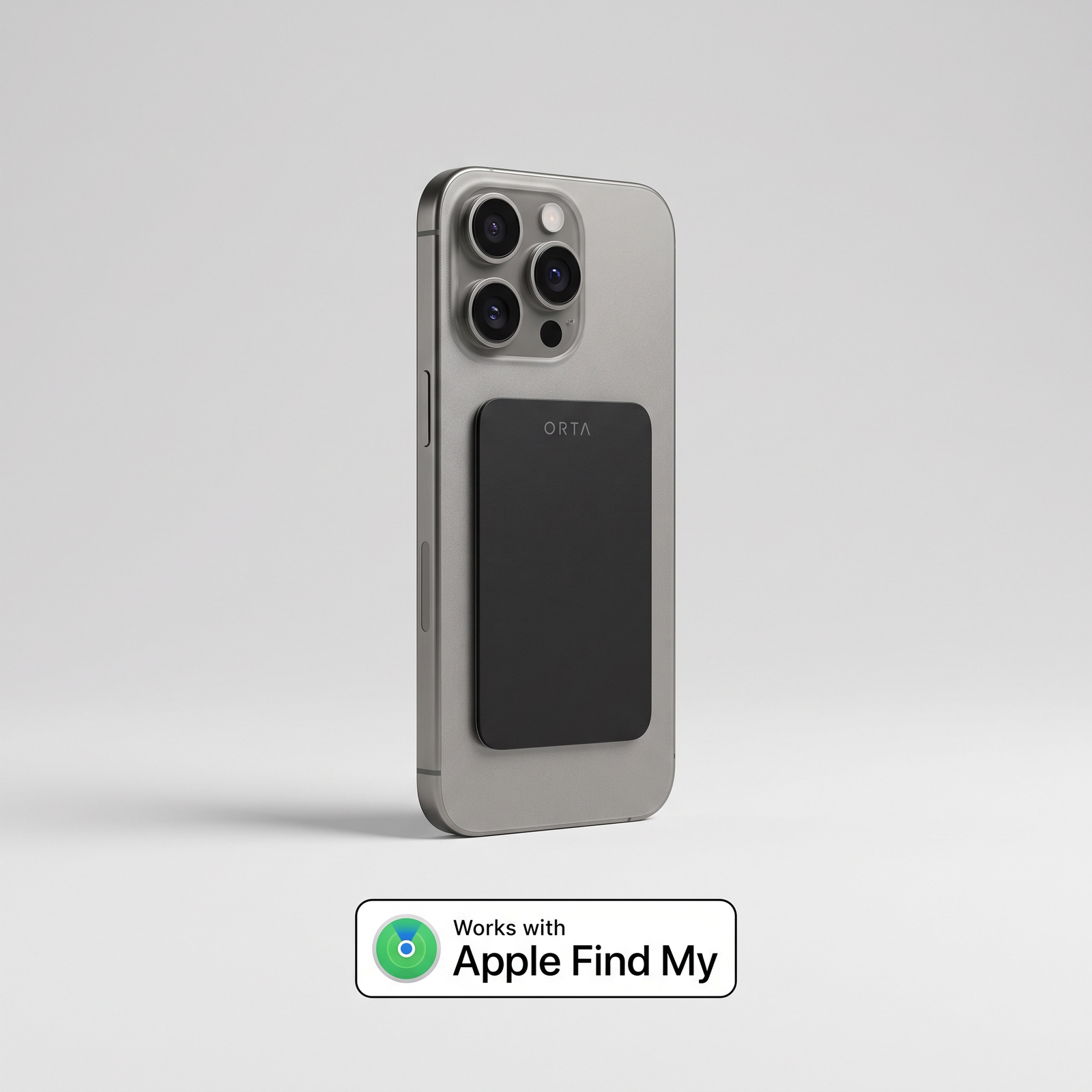 ORTA Card Pro magnetisch am iPhone – Works with Apple Find My