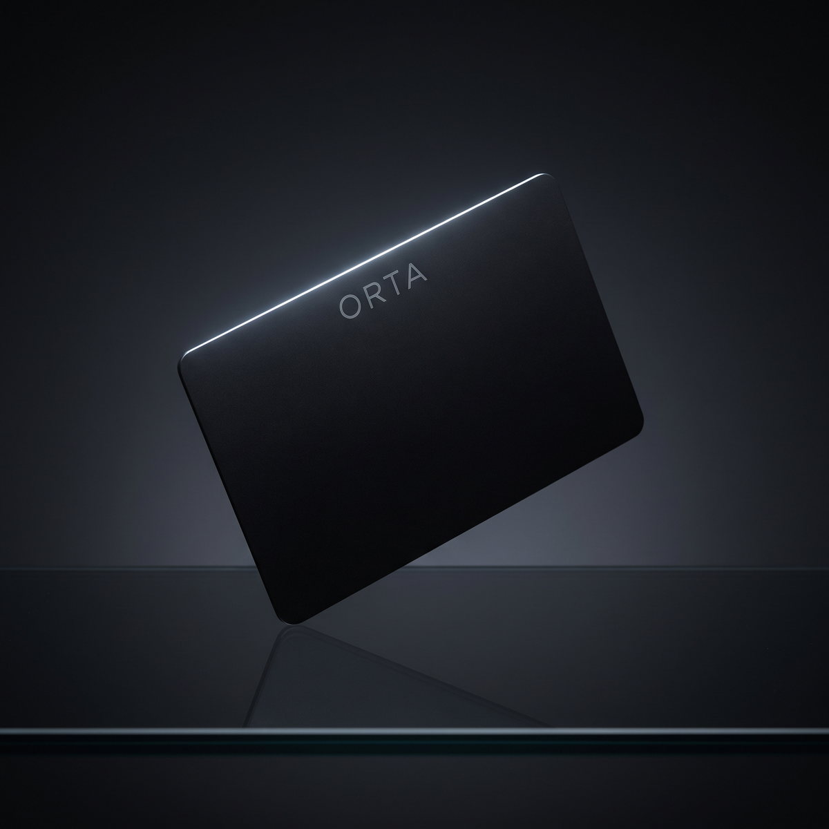 ORTA Card freigestellt auf dunklem Hintergrund