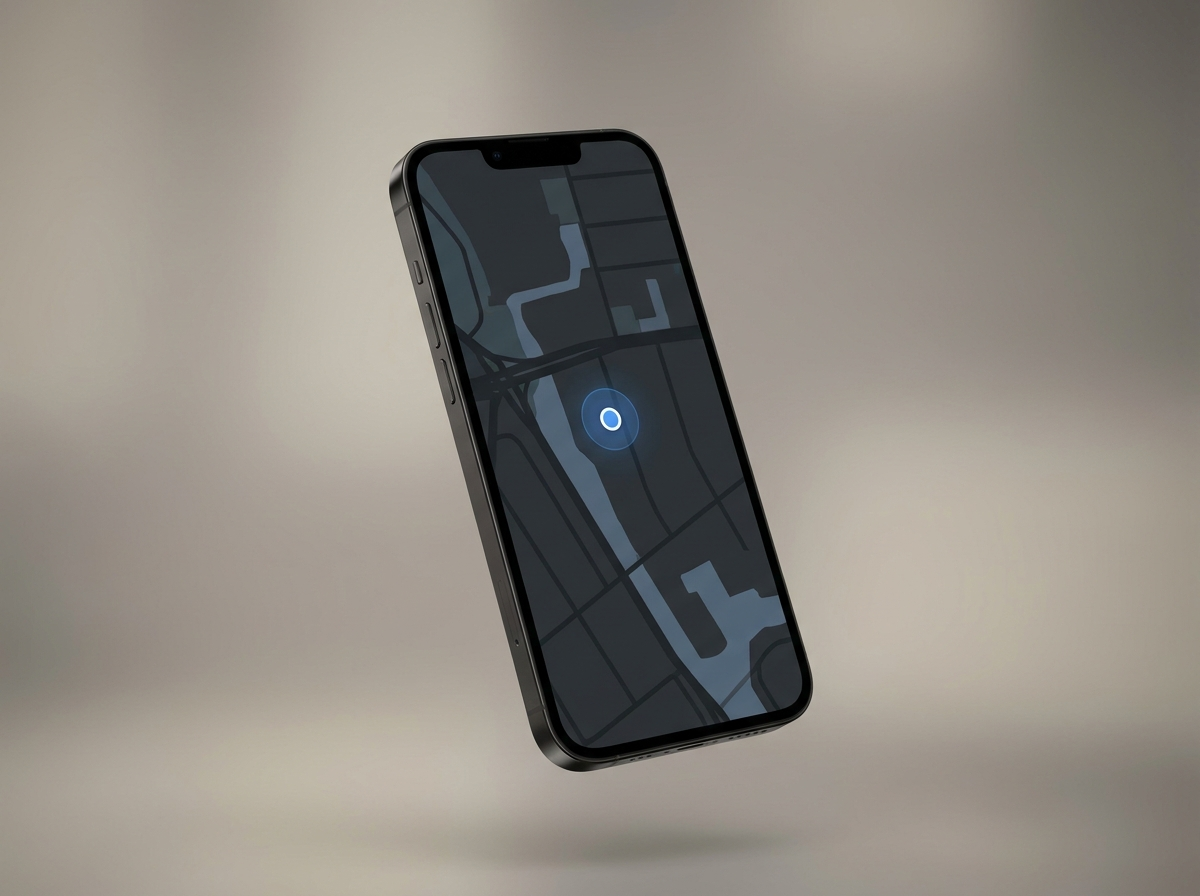 App-Screenshot Live-Ortung auf Karte