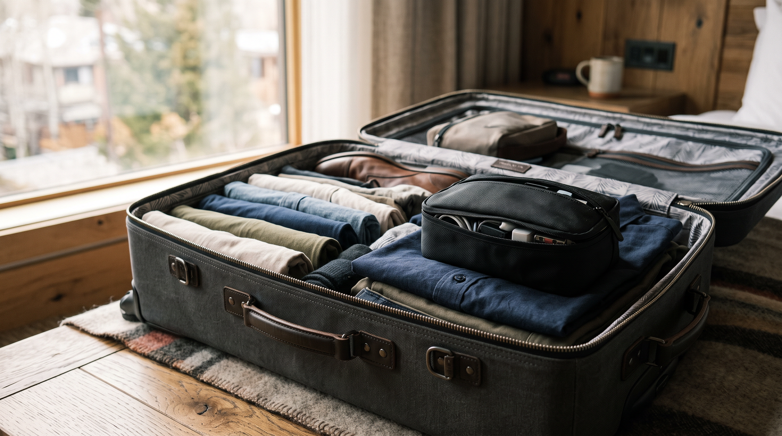 ORTA Reise-Set – Organizer im Koffer gepackt