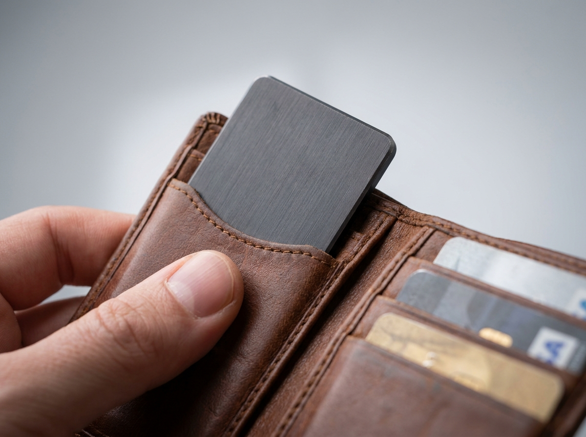 Detailaufnahme: ORTA Card gleitet ins Tracker-Fach